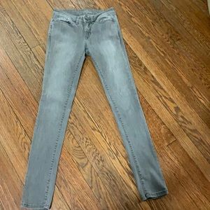 Grey stretchy skinny jeans